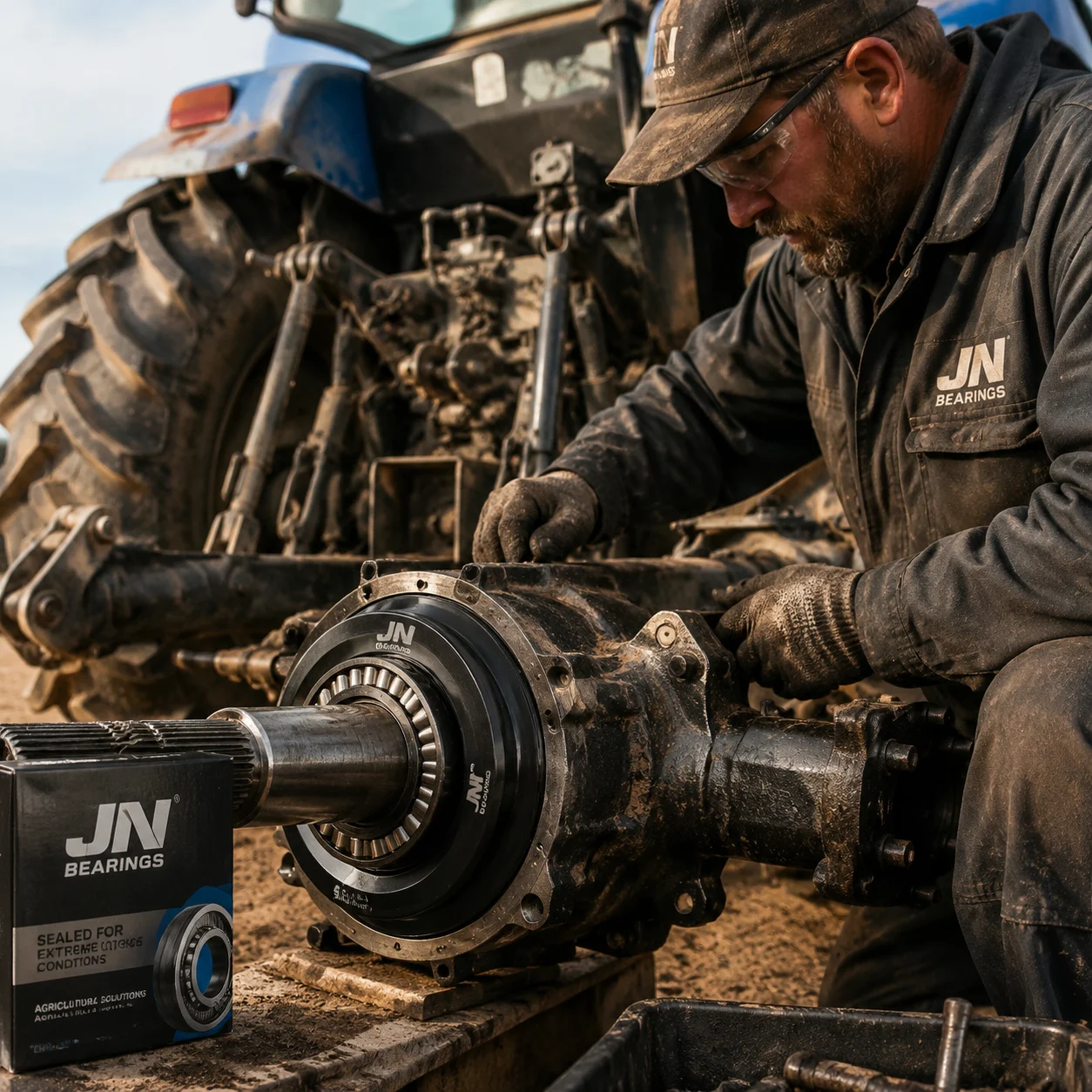 Agricultural and outdoor machinery ball bearing units