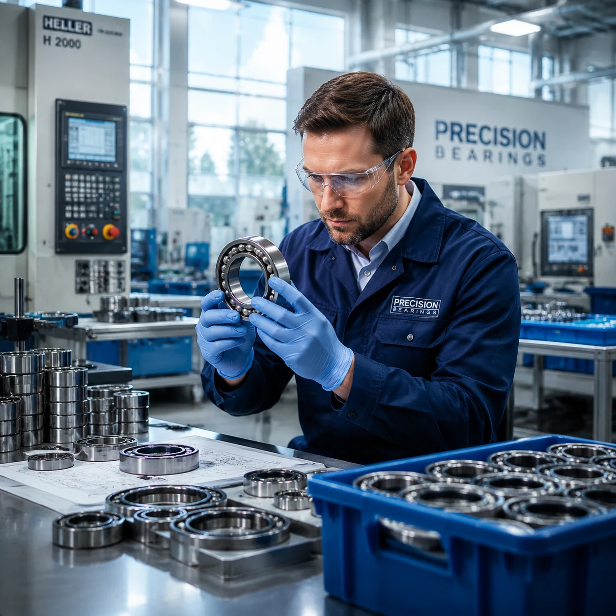 Angular contact ball bearings used in high-speed precision applications