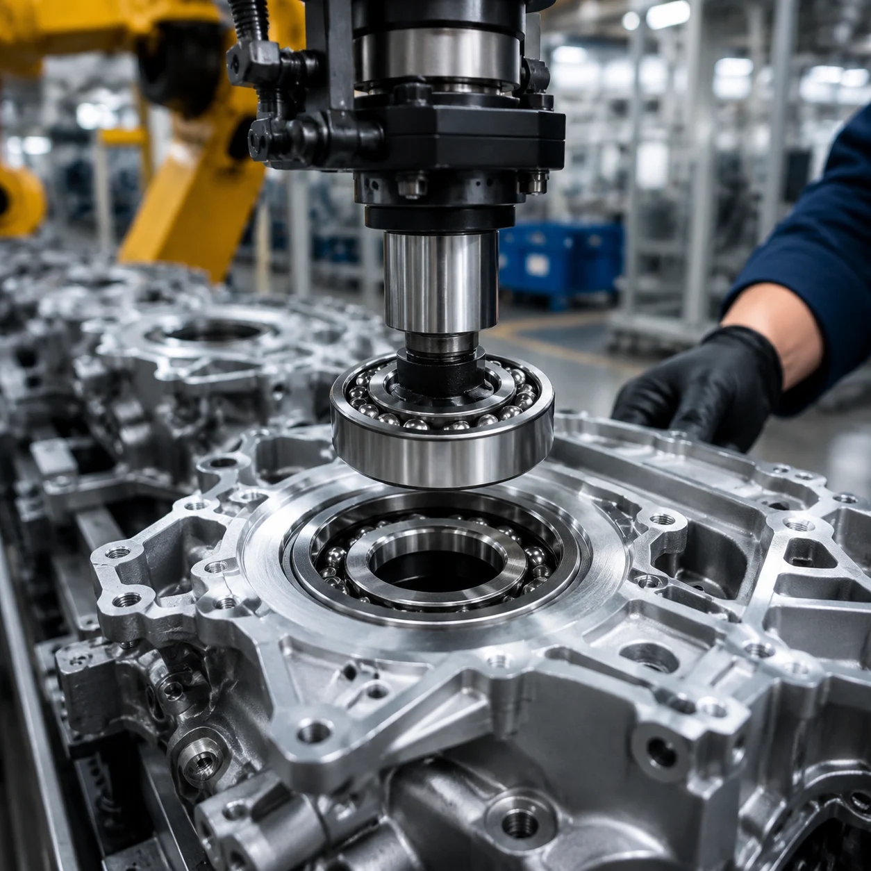 Automotive assembly featuring precision ball bearings for durability and performance