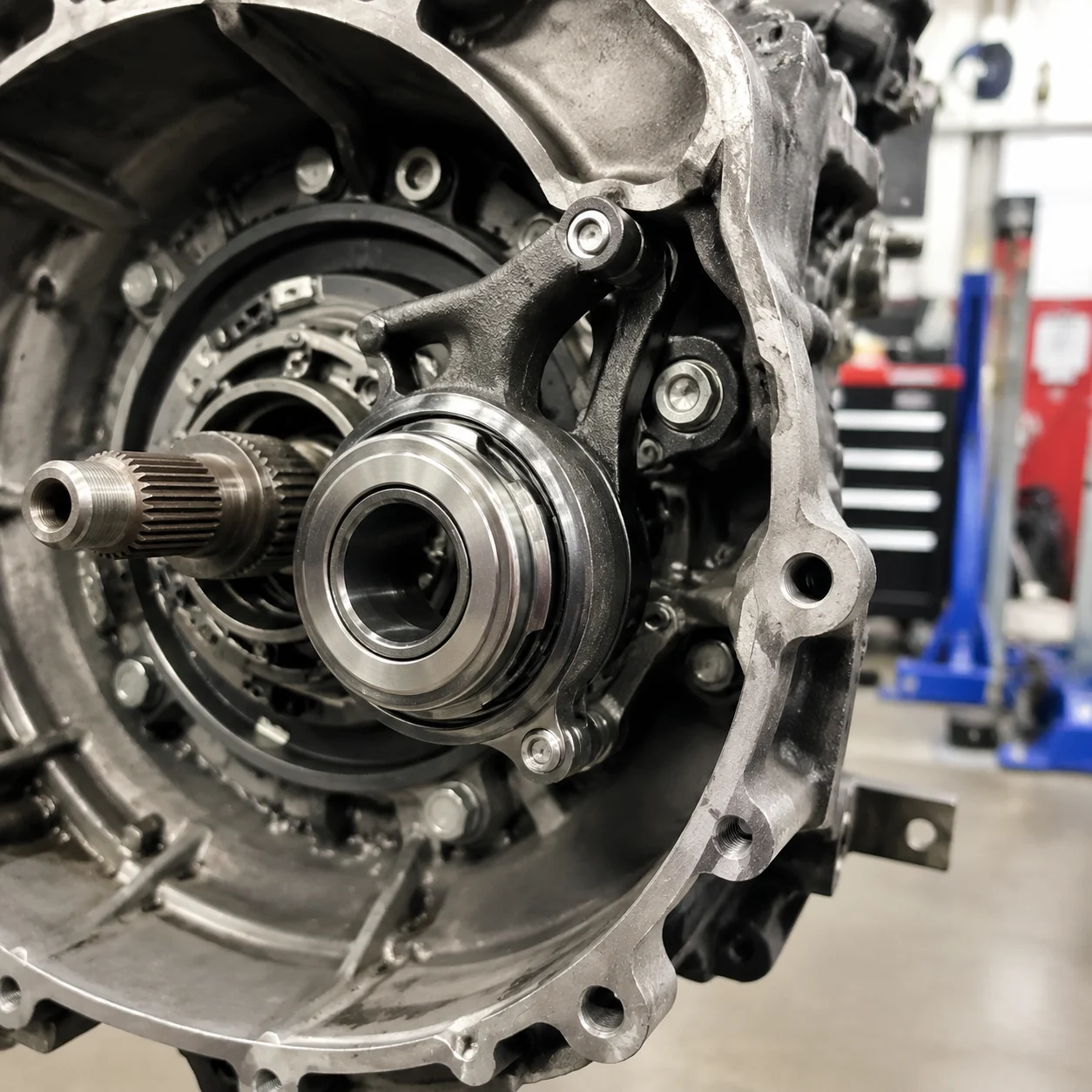 Automotive thrust bearing application in clutch release and steering mechanisms