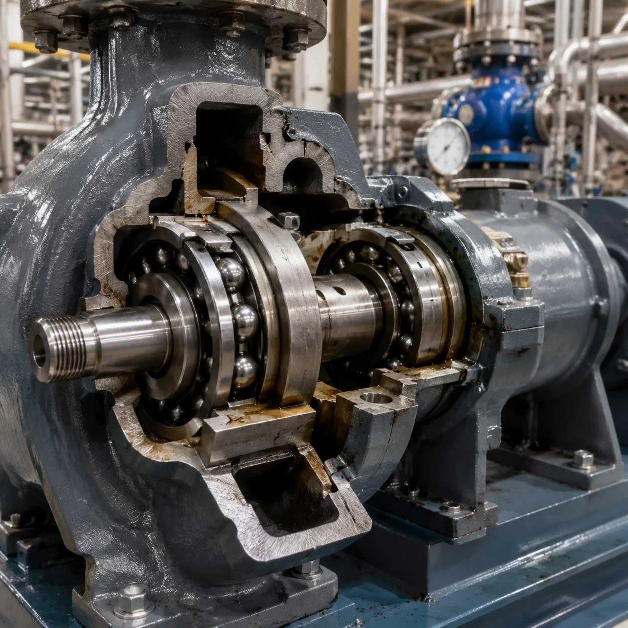 Ball bearings for pumps and compressors