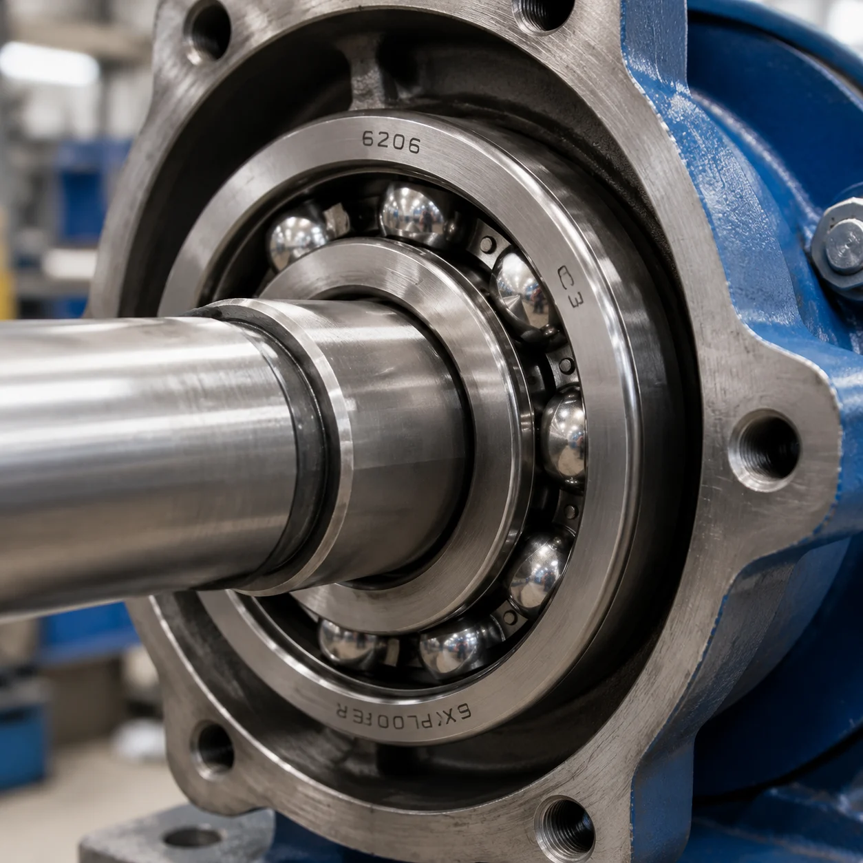 Deep groove ball bearing for industrial pump applications