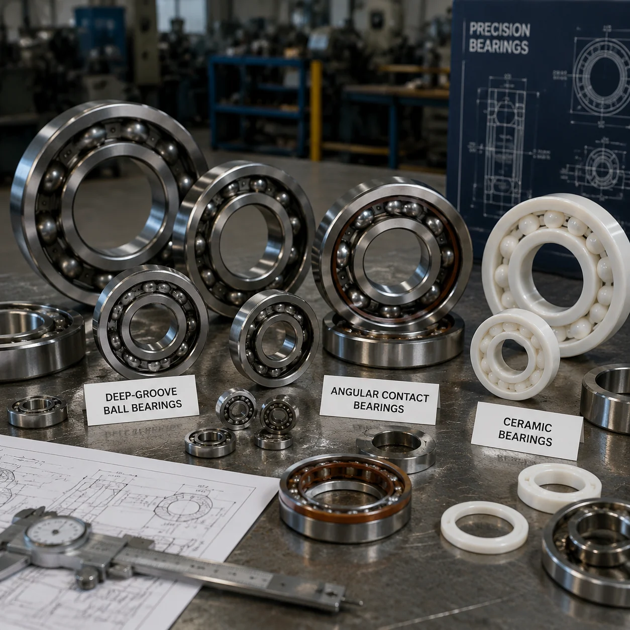 Deep groove ball bearings for electric motors