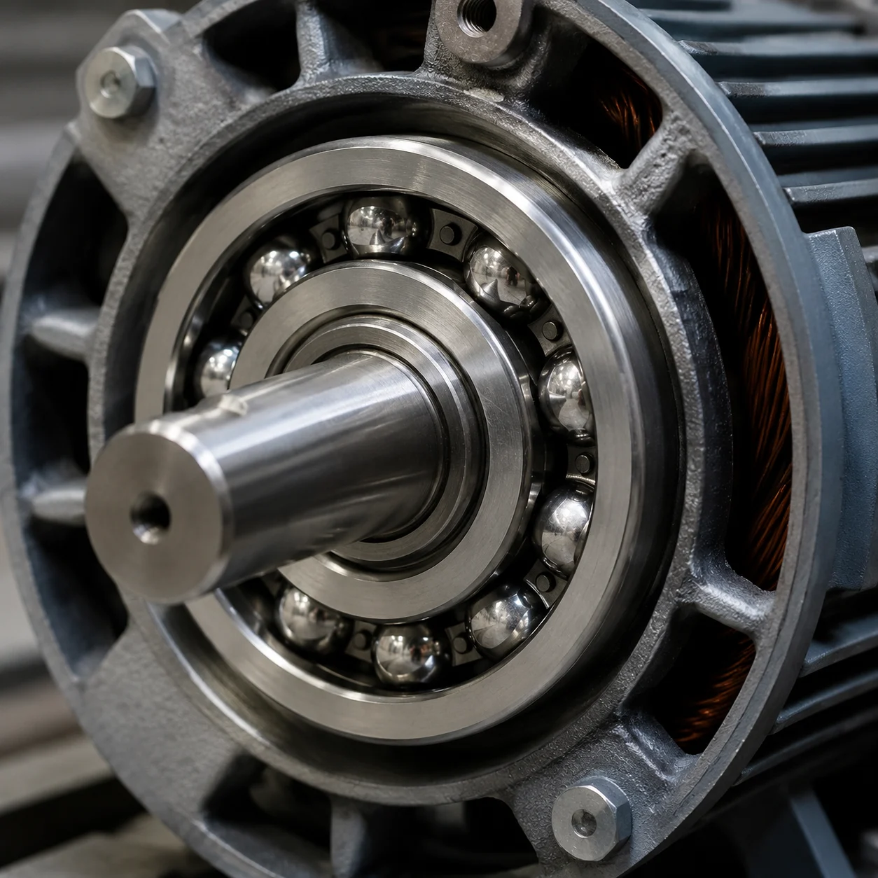 Deep groove radial ball bearing for comparison with angular contact bearings