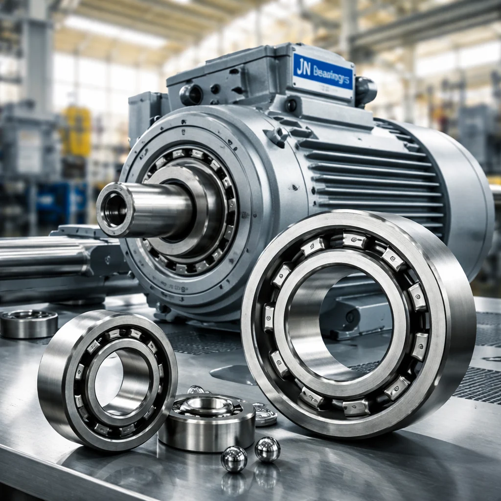 Electric motor applications using deep groove ball bearings