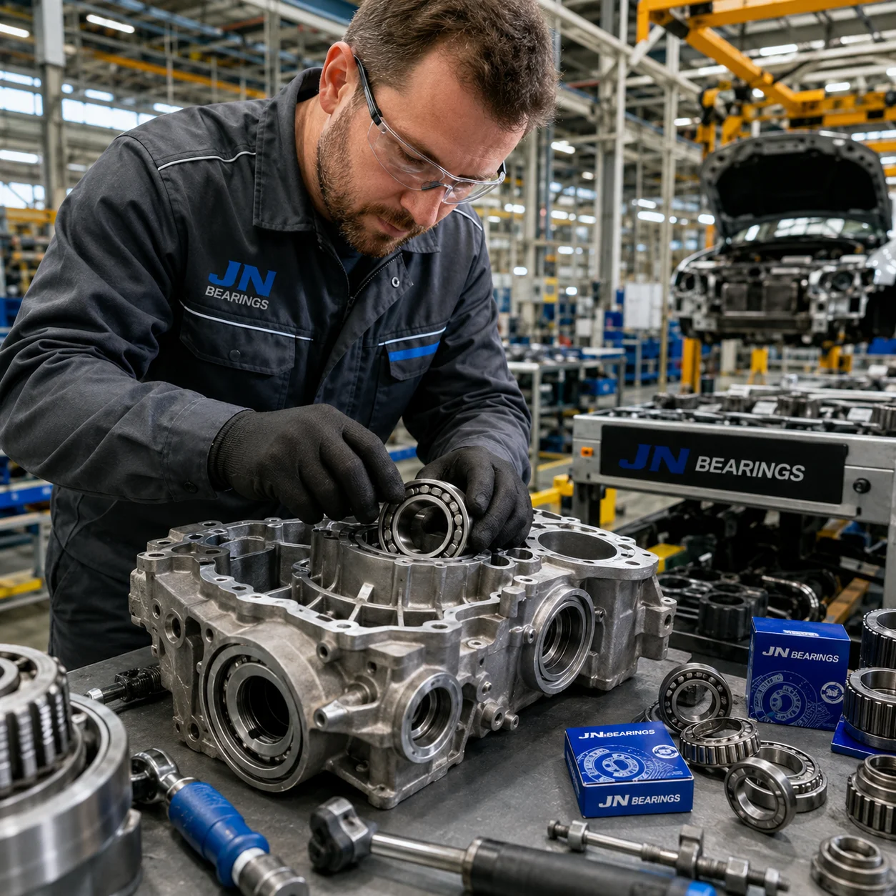 Electric motor bearing application