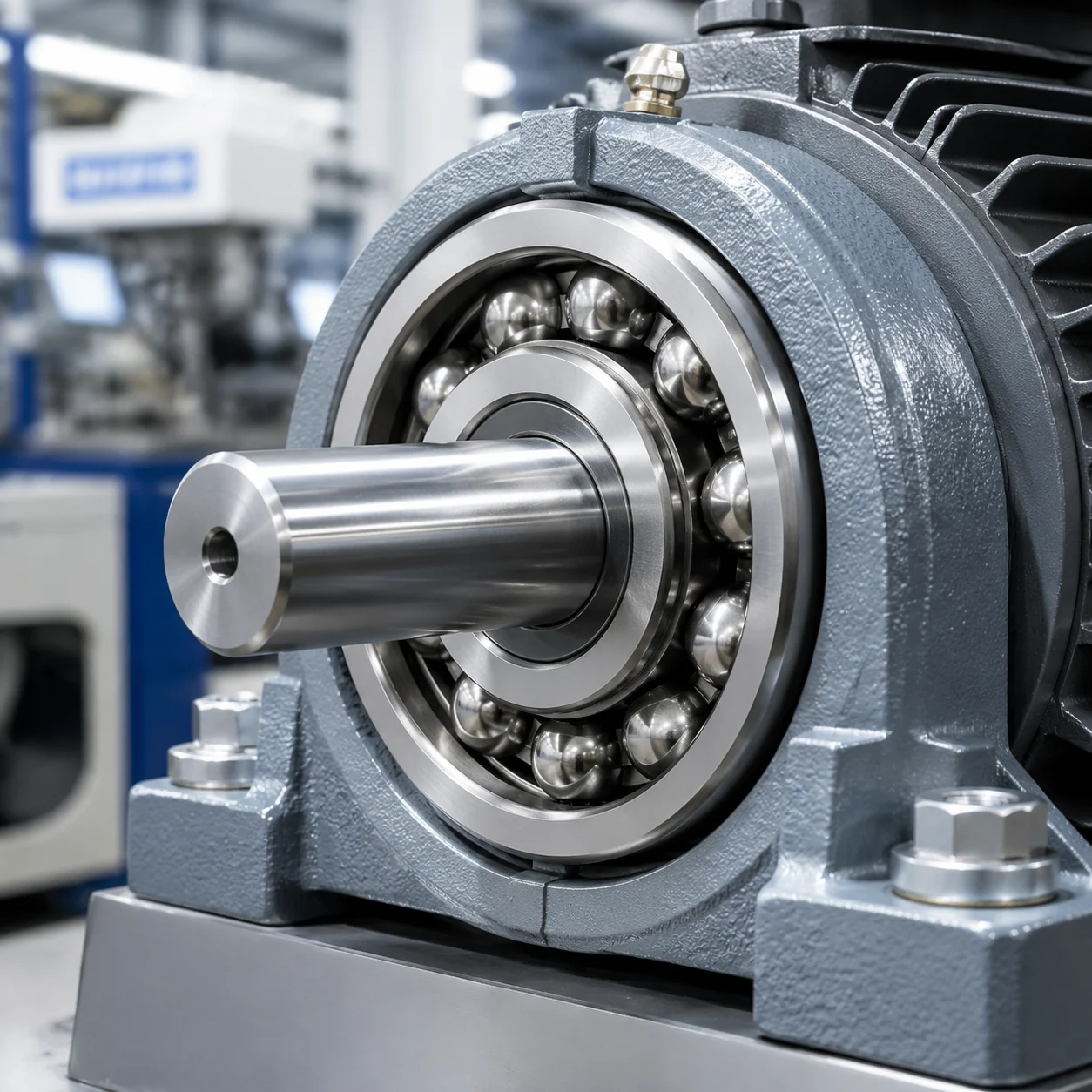 Electric motor bearing precision load support