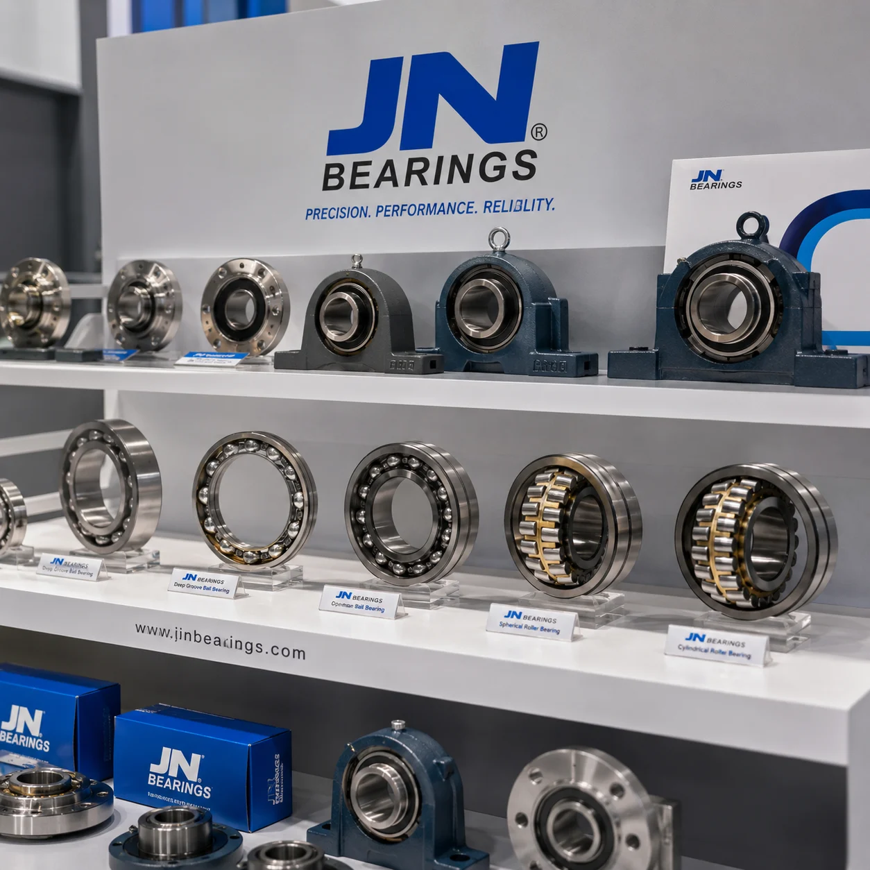 Flanged open ball bearing precision manufactured by JN Bearings