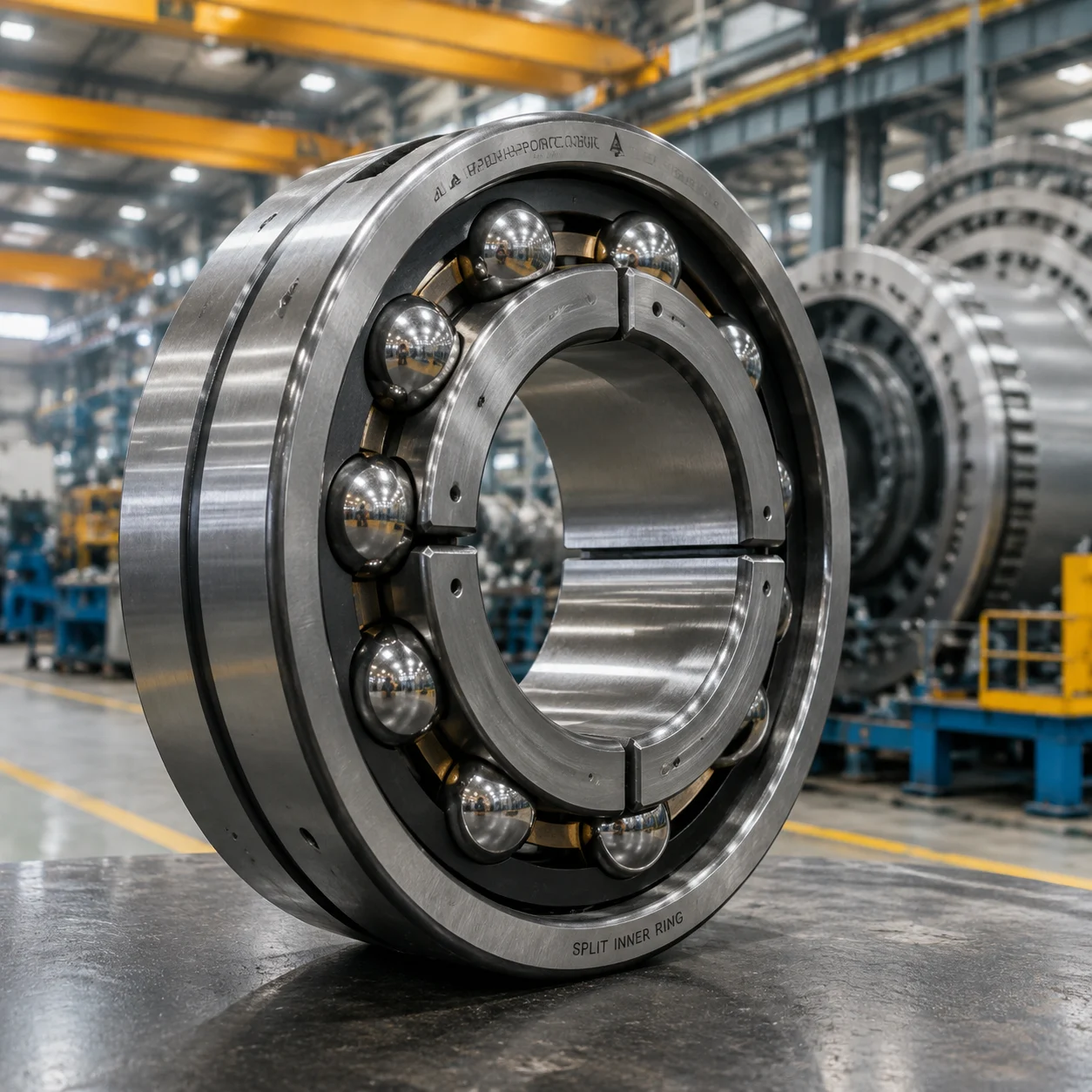 Four-Point Contact Ball Bearing for bidirectional axial loads and turntable applications