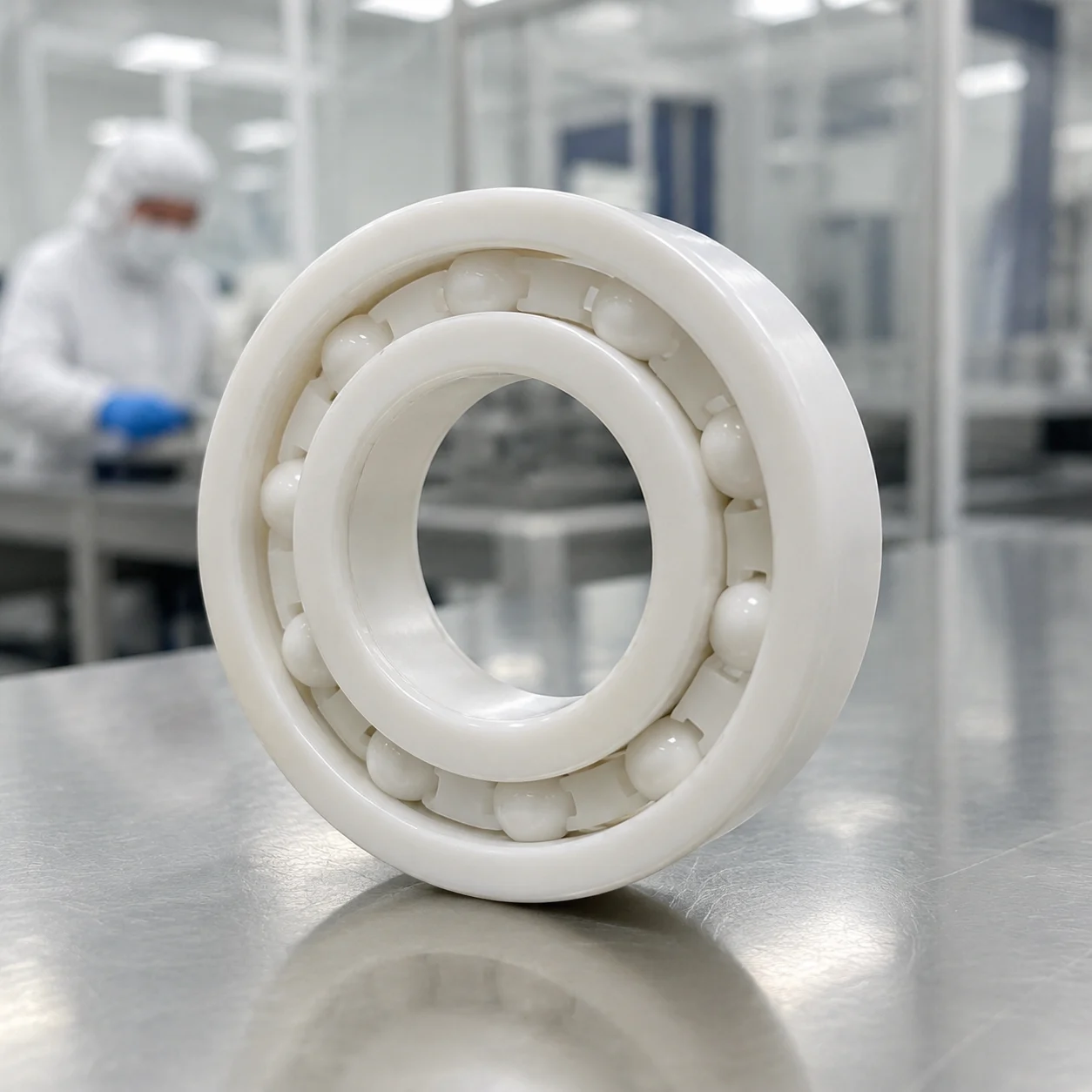 Full ceramic ball bearings for extreme environment industrial applications
