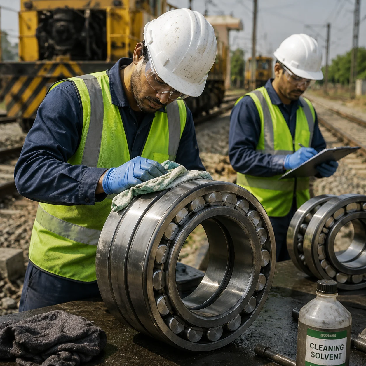 Heavy duty ball bearing and swivel hardware components