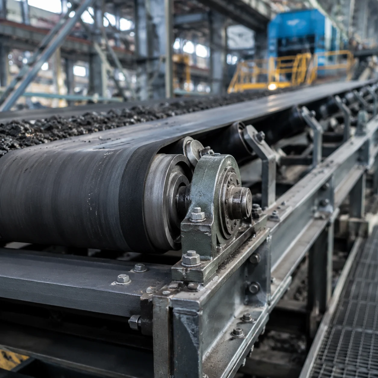 Heavy-duty ball bearing for high-load conveyor machinery