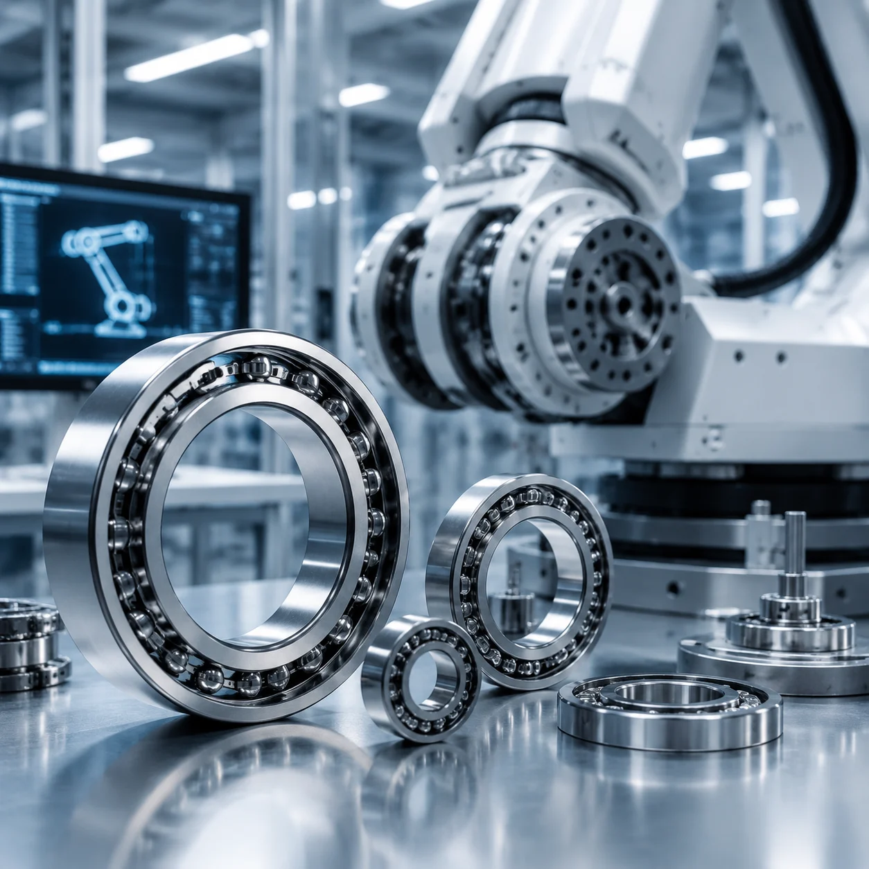 High precision bearings for robotics