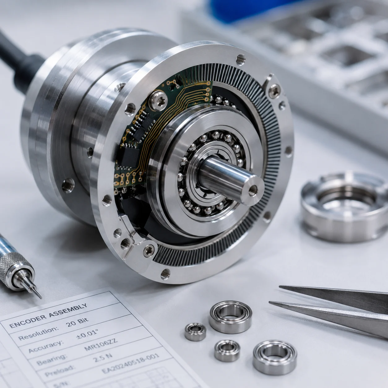 High precision miniature bearings for robotics and encoders