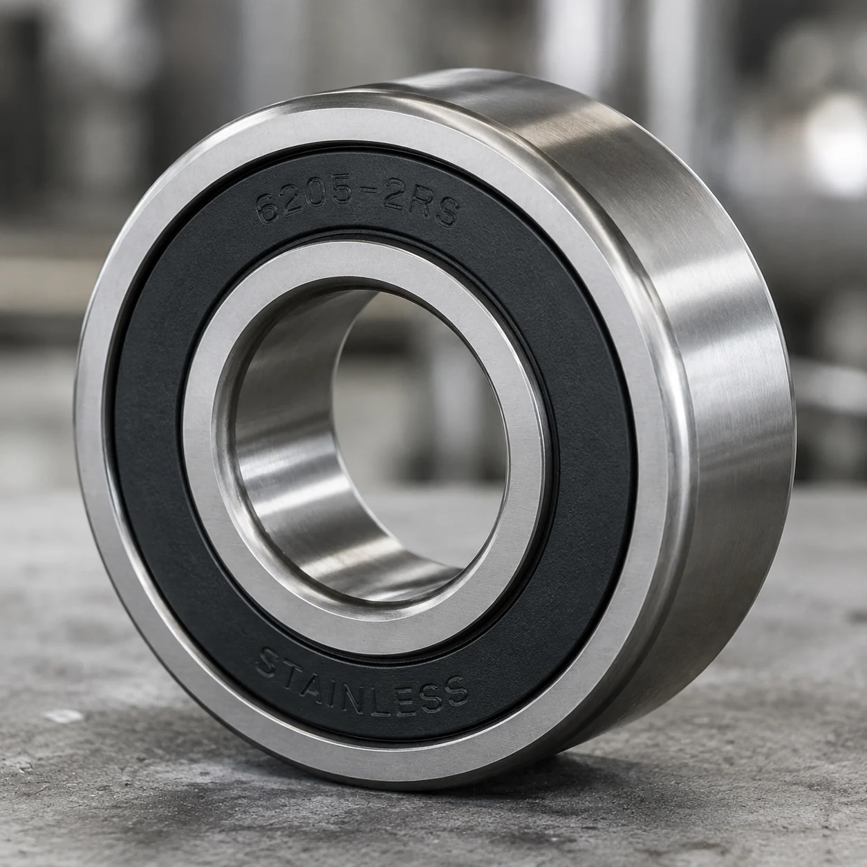 High-precision stainless steel ball bearing with seal configuration