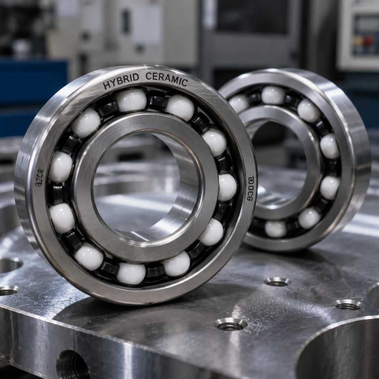 Hybrid ceramic deep groove ball bearings showing superior build quality compared to standard steel bearings