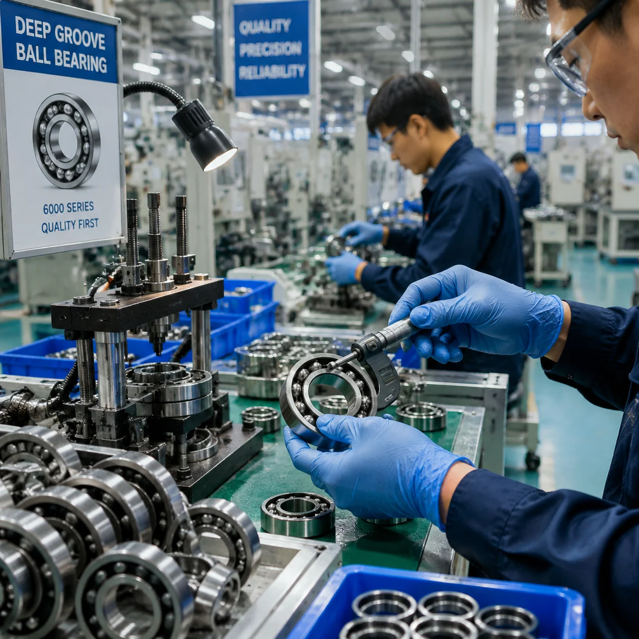 Industrial machinery utilizing high-speed ball bearings