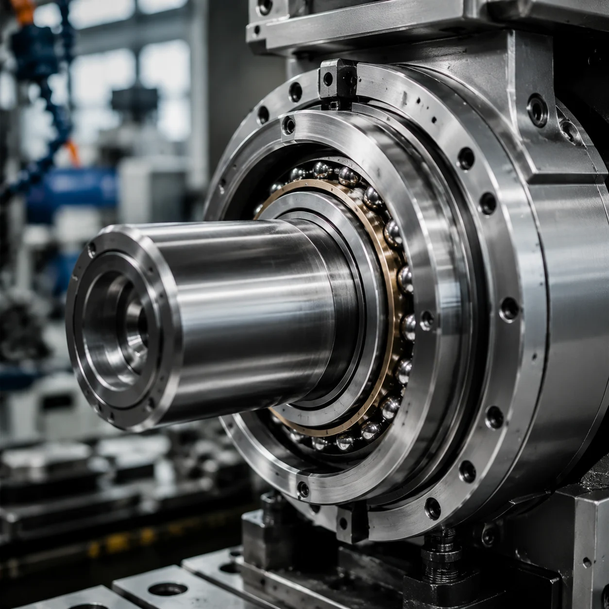 Industrial precision bearings in manufacturing environment illustrating bearing selection