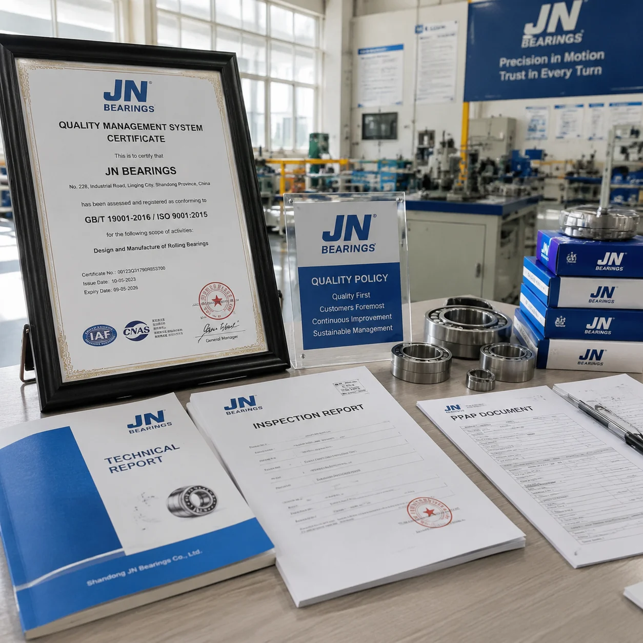 JN Bearings certification and compliance documentation