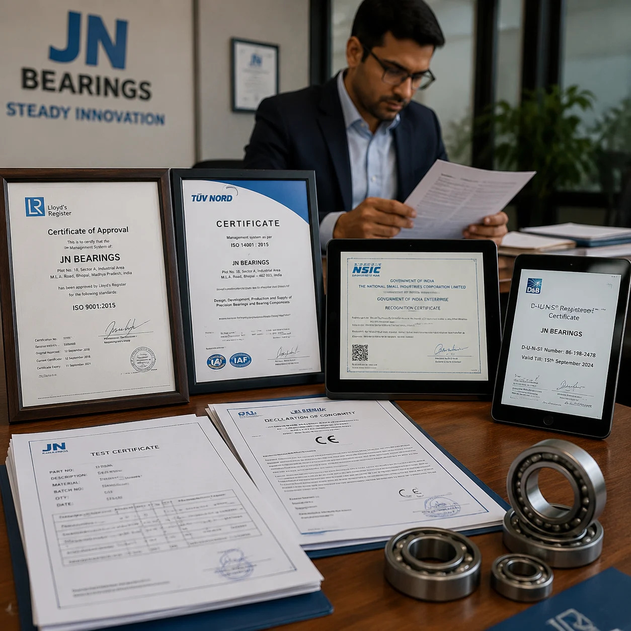 JN Bearings compliance and certification documentation supporting procurement reviews