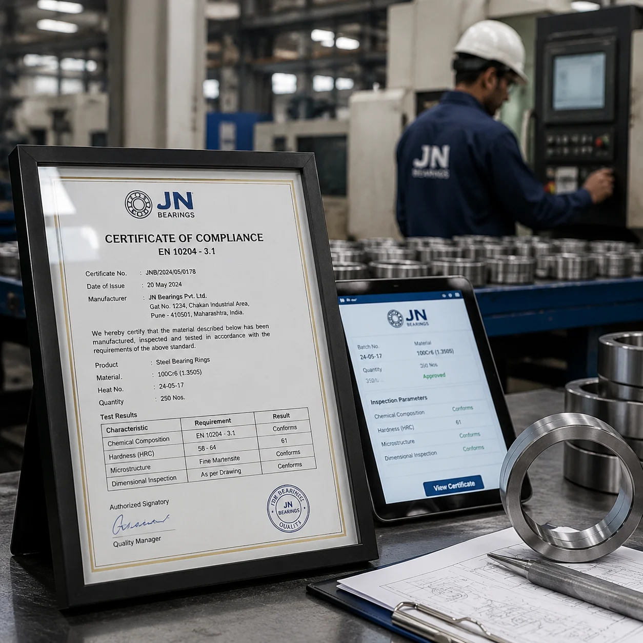 JN Bearings compliance certification documents overview