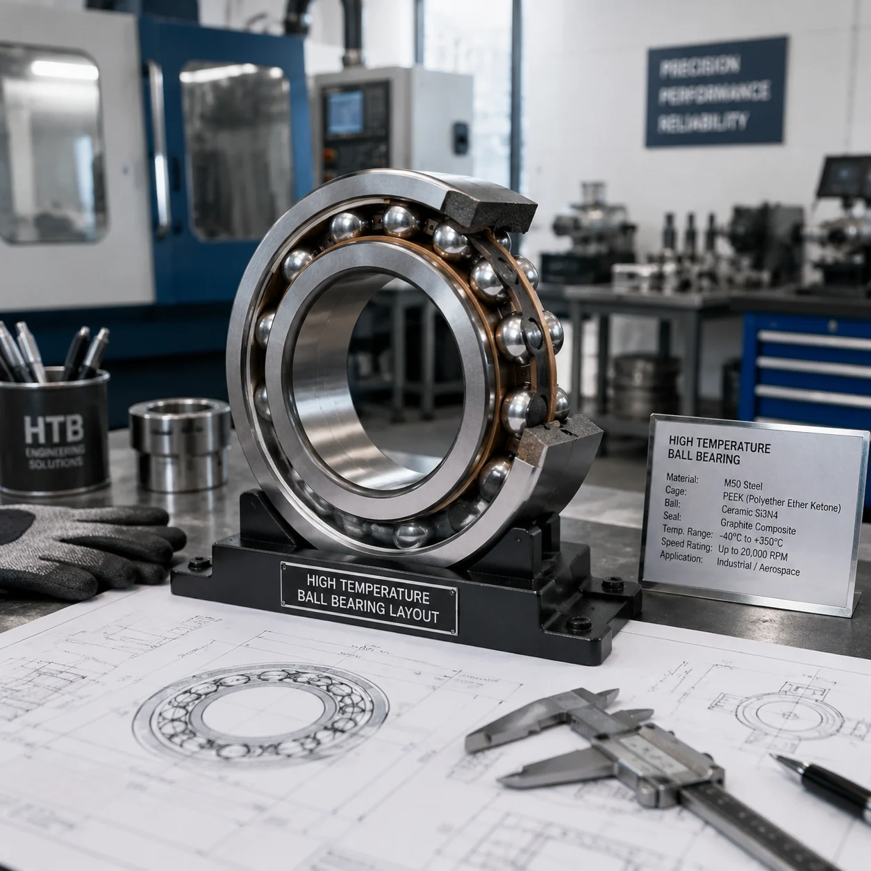 JN Bearings 客製化高溫球軸承佈局