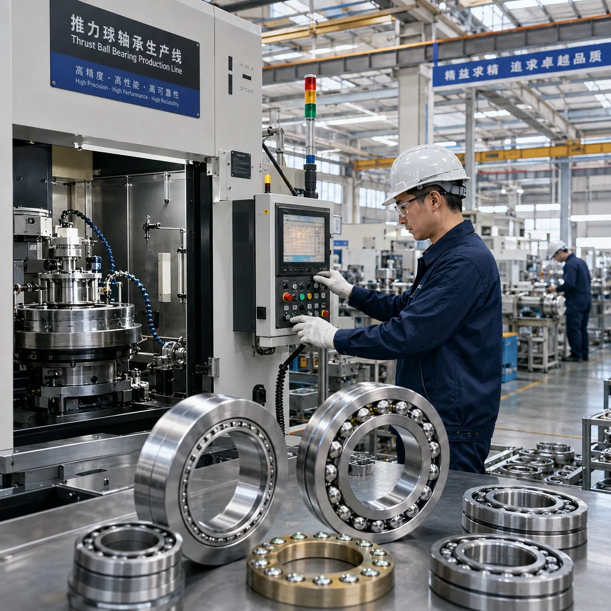 JN Bearings factory manufacturing precision thrust ball bearings