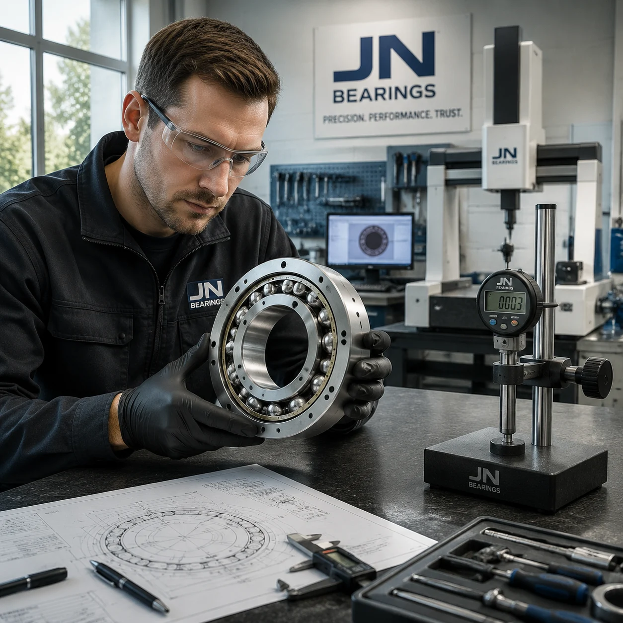 JN Bearings precision ball bearing component for heavy-duty industrial applications