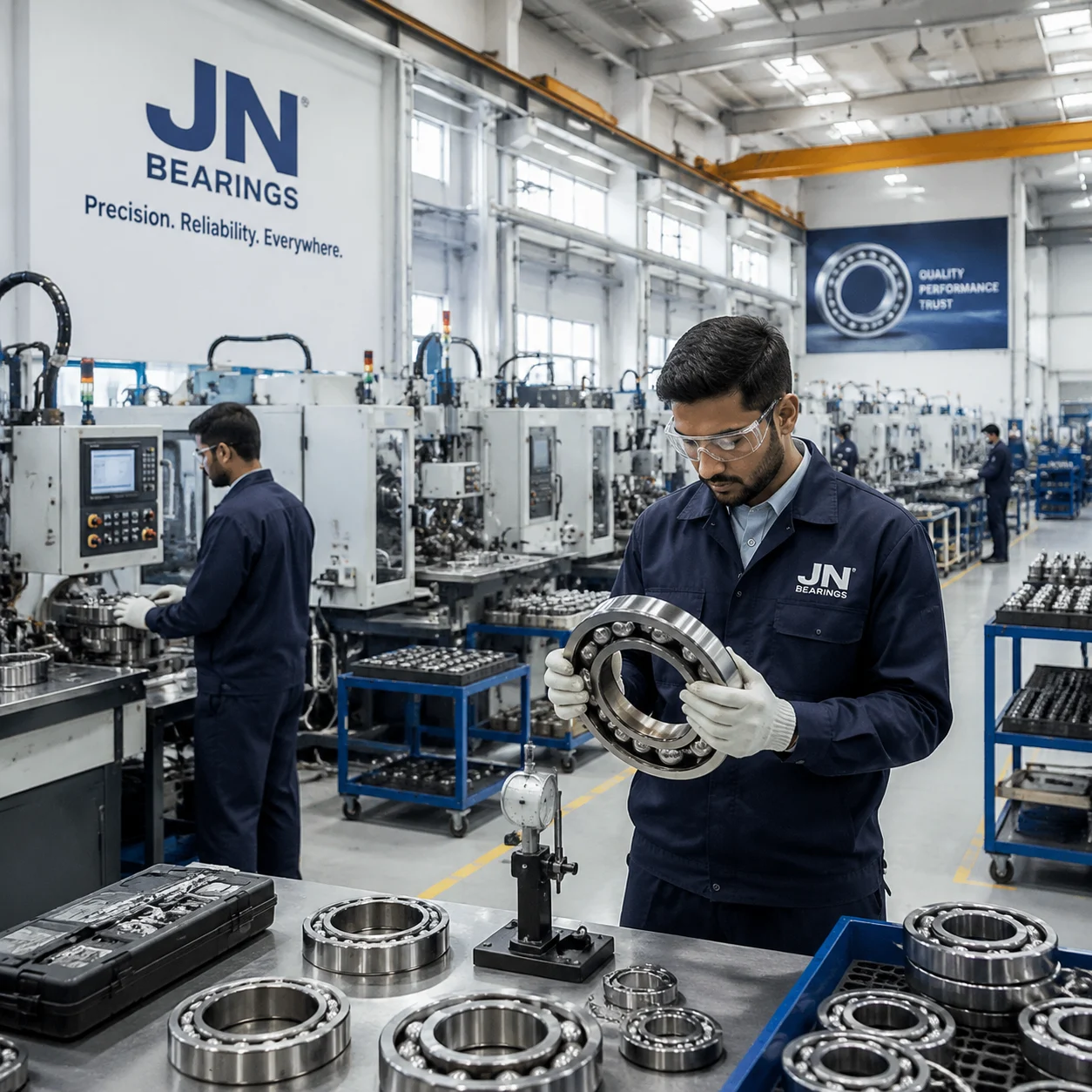 JN Bearings precision manufacturing facility showcasing ball bearing production capacity