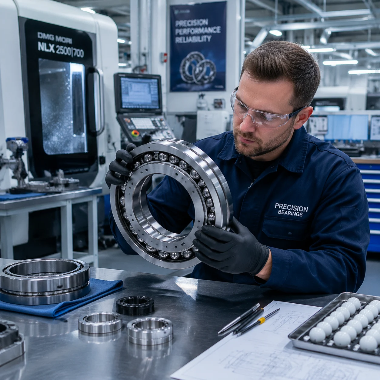 Precision bearing manufacturer demonstrating custom OEM production capabilities