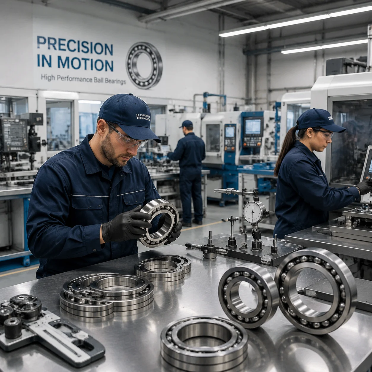 Precision bearing manufacturing and quality control at JN Bearings facility