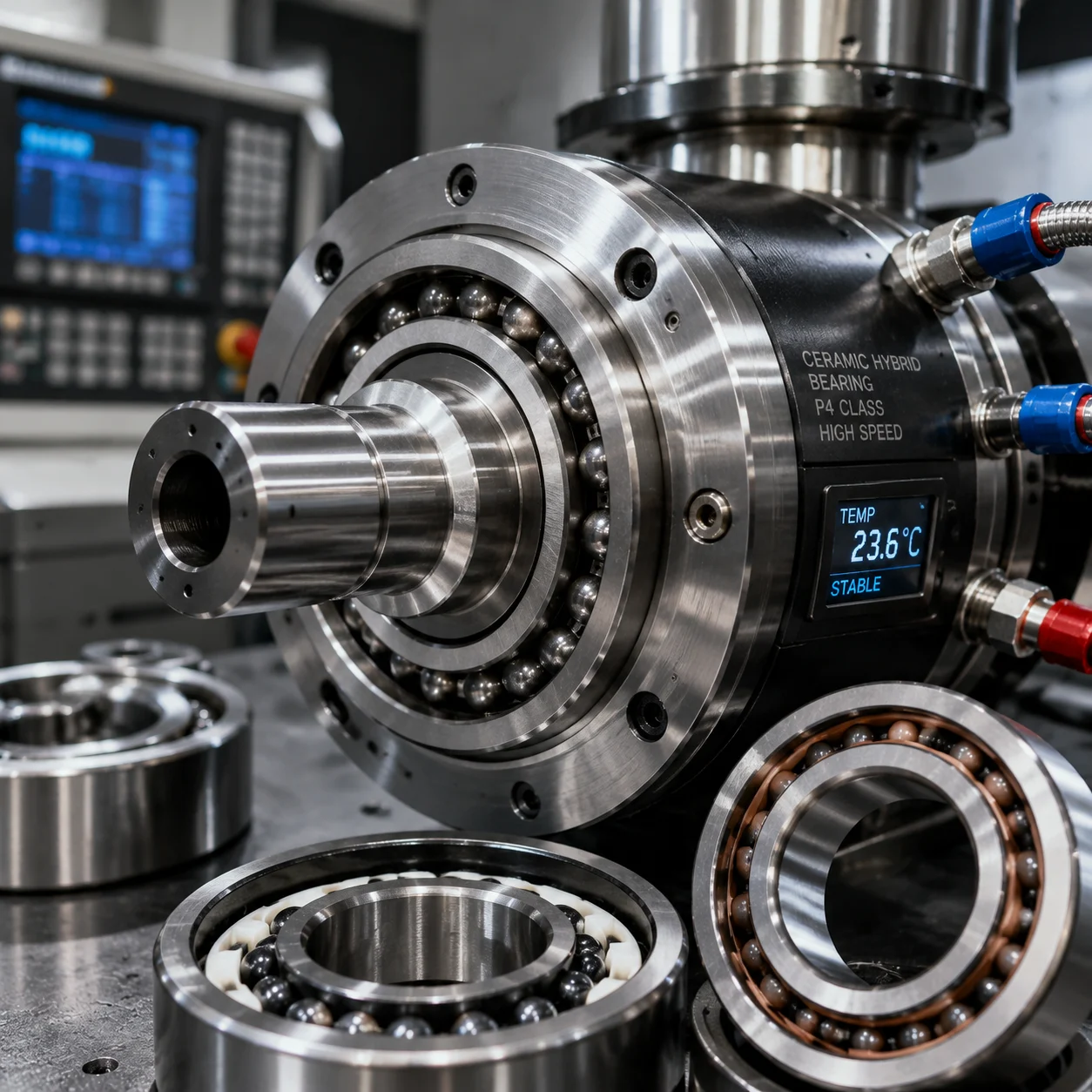 Precision machining high speed spindle bearings