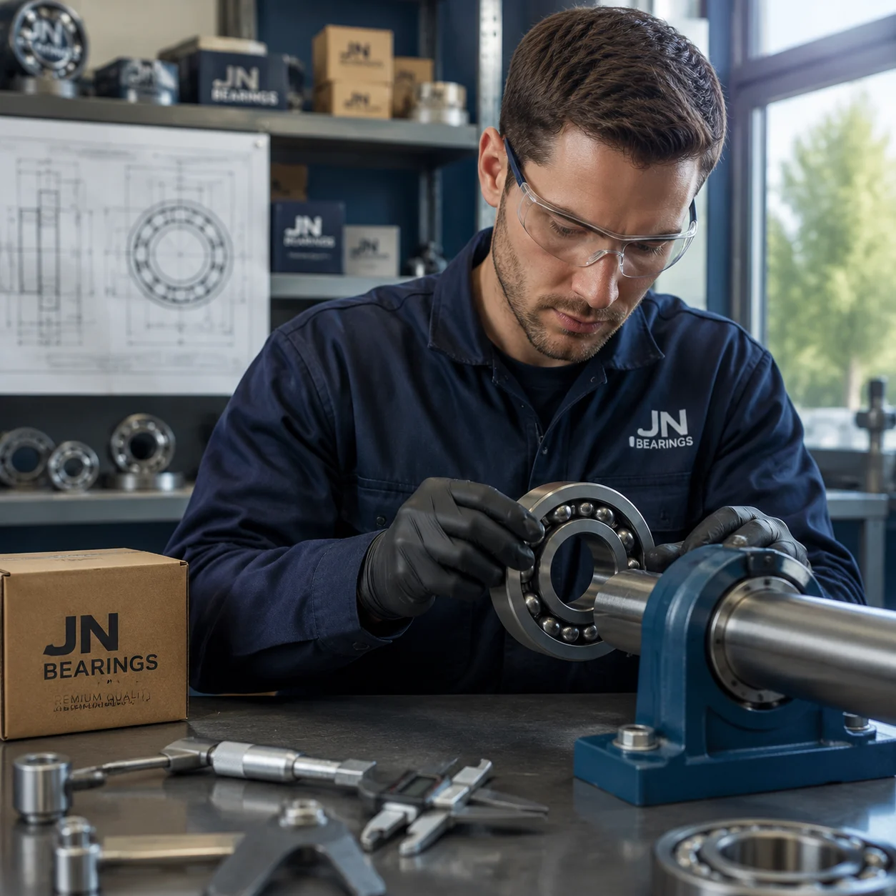 Proper ball bearing installation technique and force application