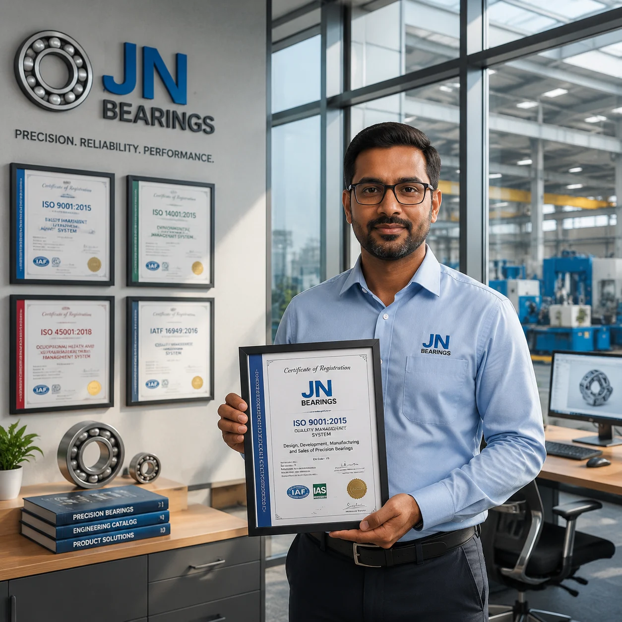 Quality compliance certificate for bearings