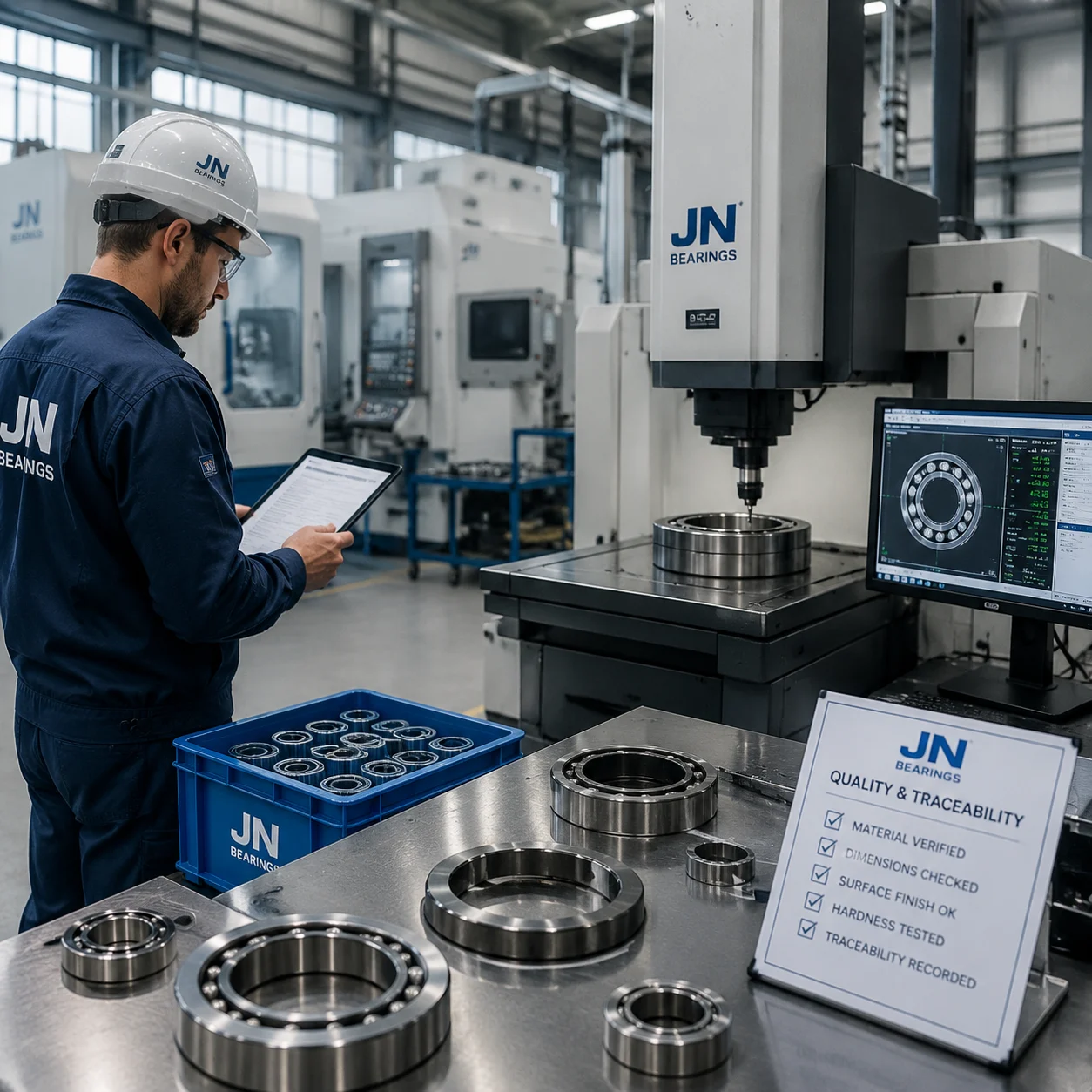 Quality control records and process documentation by JN Bearings