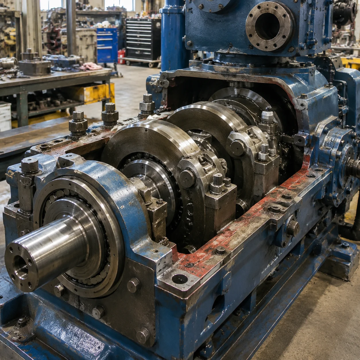 Reciprocating pump bearing maintenance and replacement