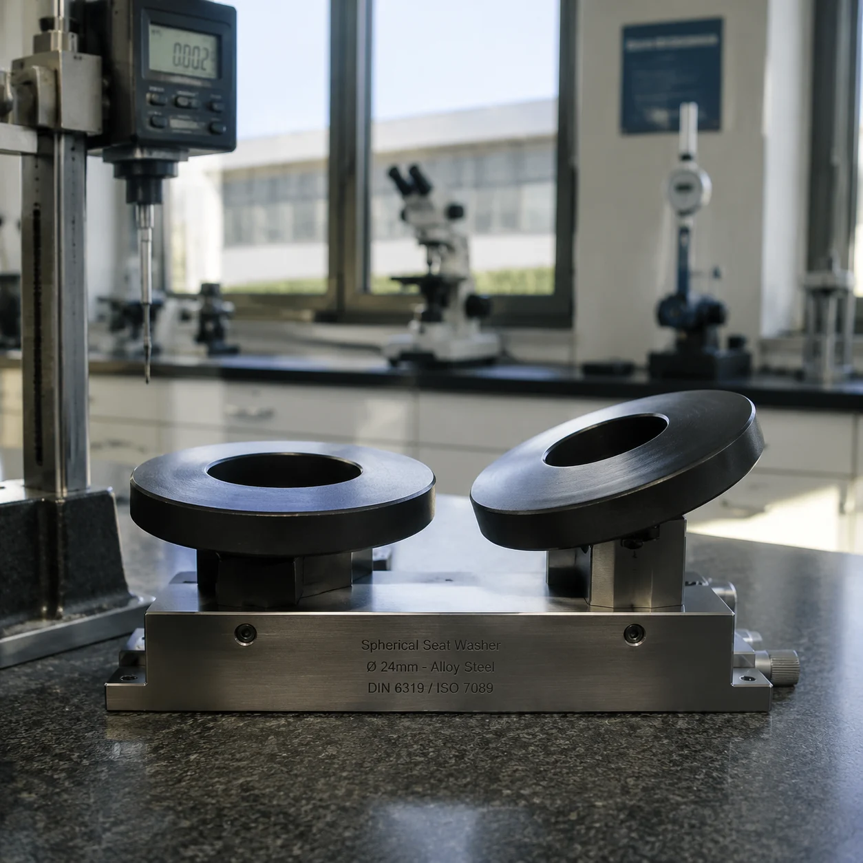 Spherical seat washer thrust bearing