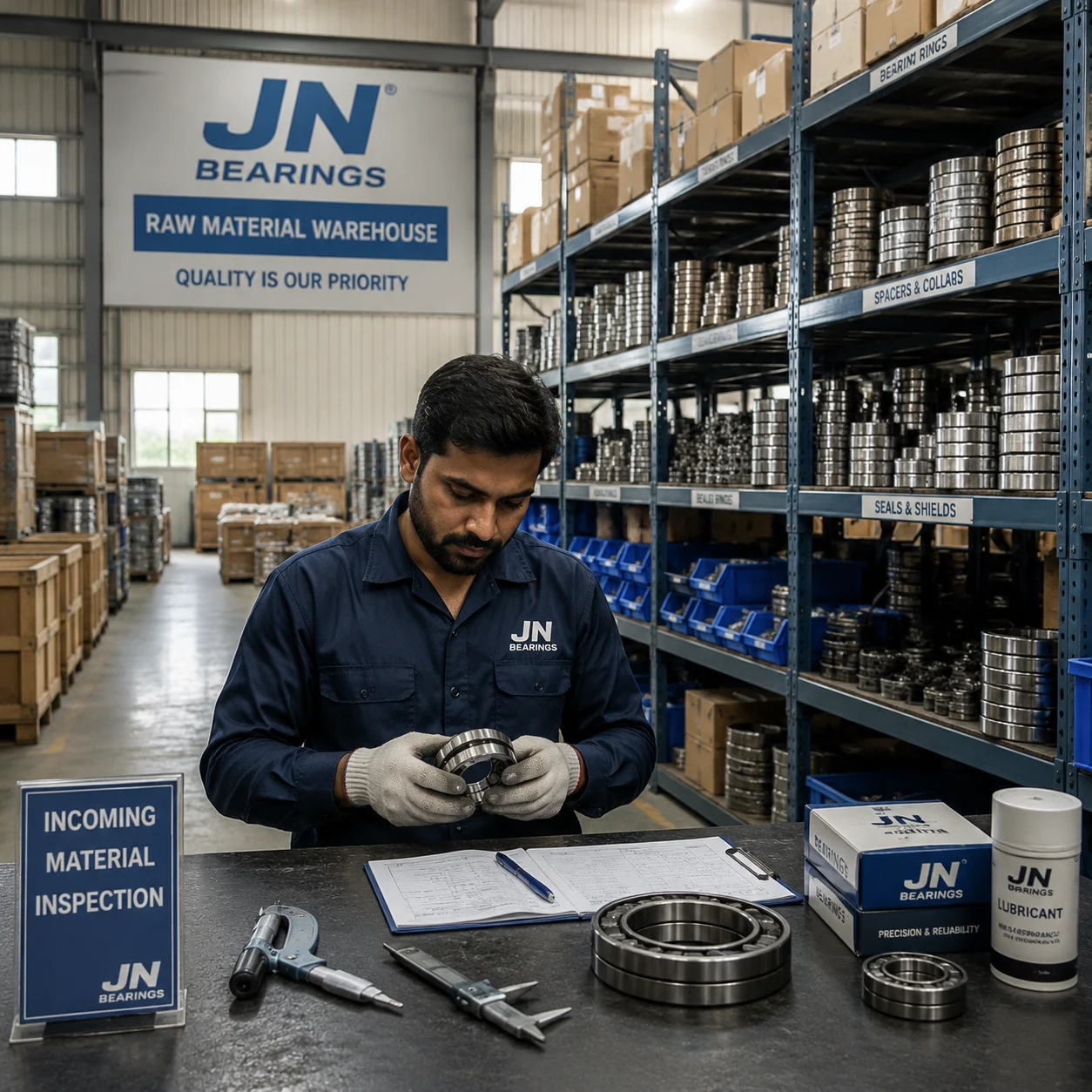 Standardized material inspection guidelines ensuring consistent bearing quality