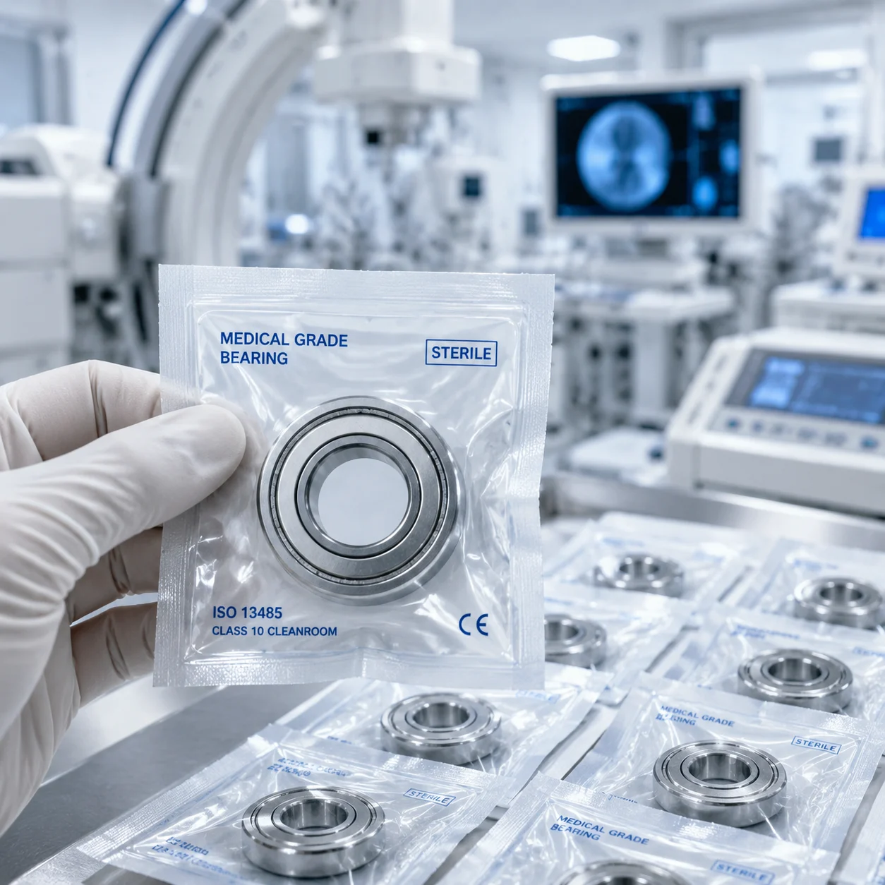 Sterile and sealed bearings for medical and healthcare environments