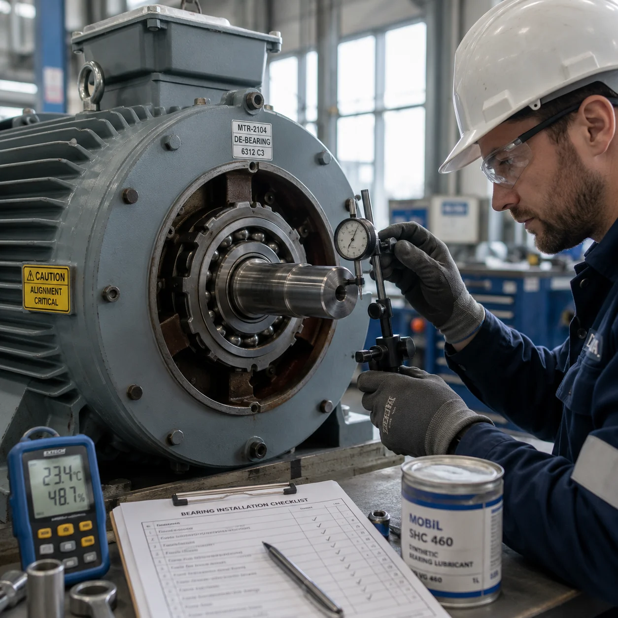 Technical parameters for motor bearing selection
