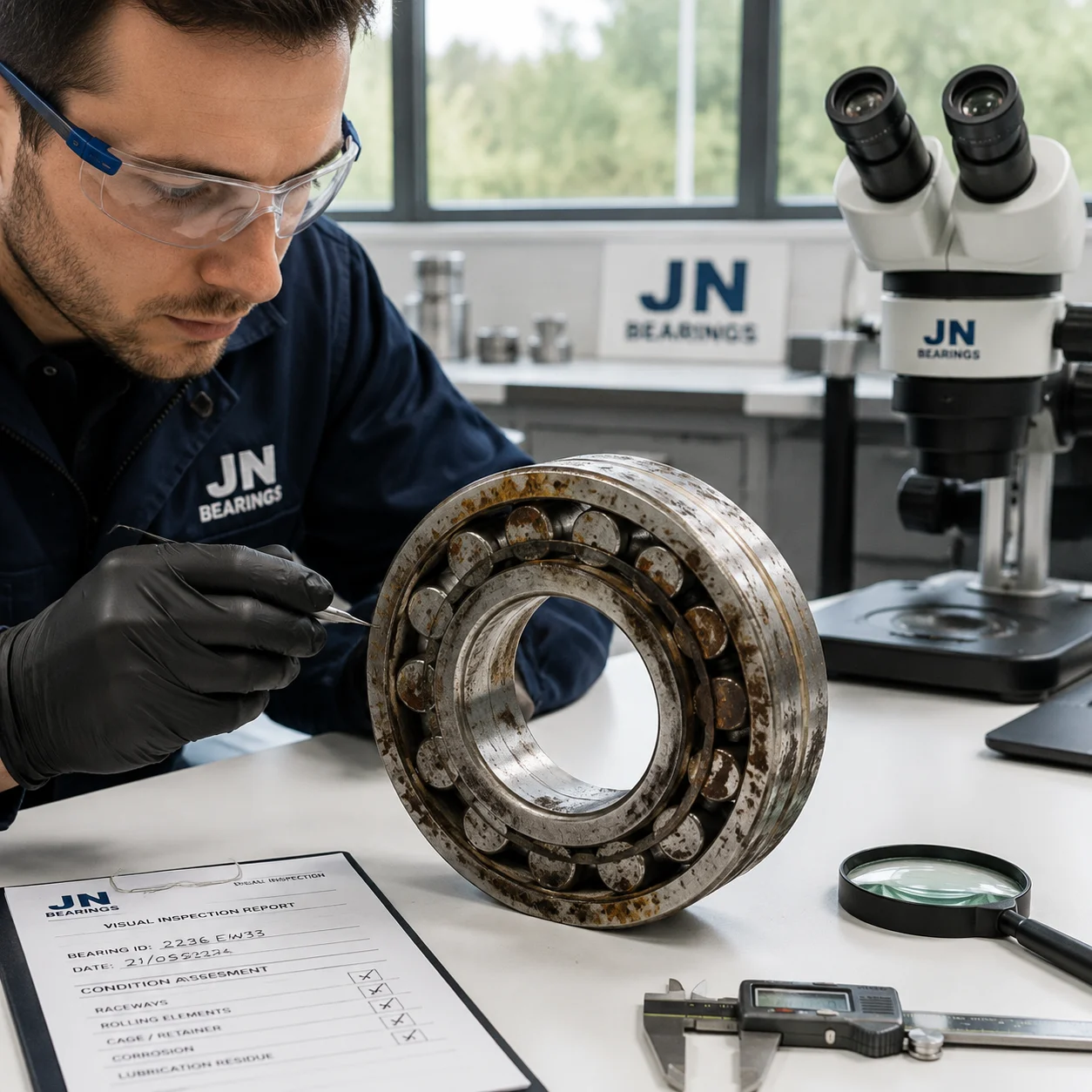 Using bearing selection guide to replace failed components