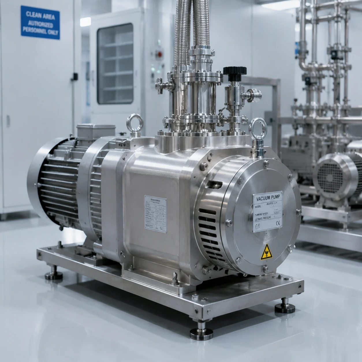 Vacuum pump bearing protection against contamination