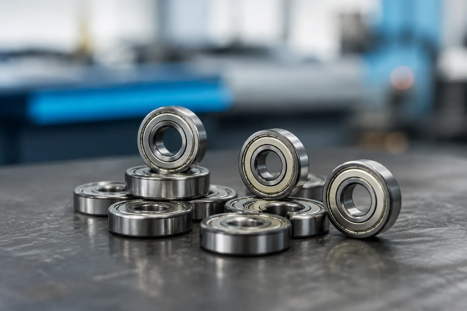 Small deep groove ball bearings with flanged shields