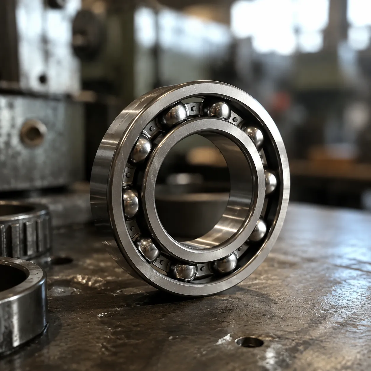 R168 inch miniature deep groove ball bearing cross section