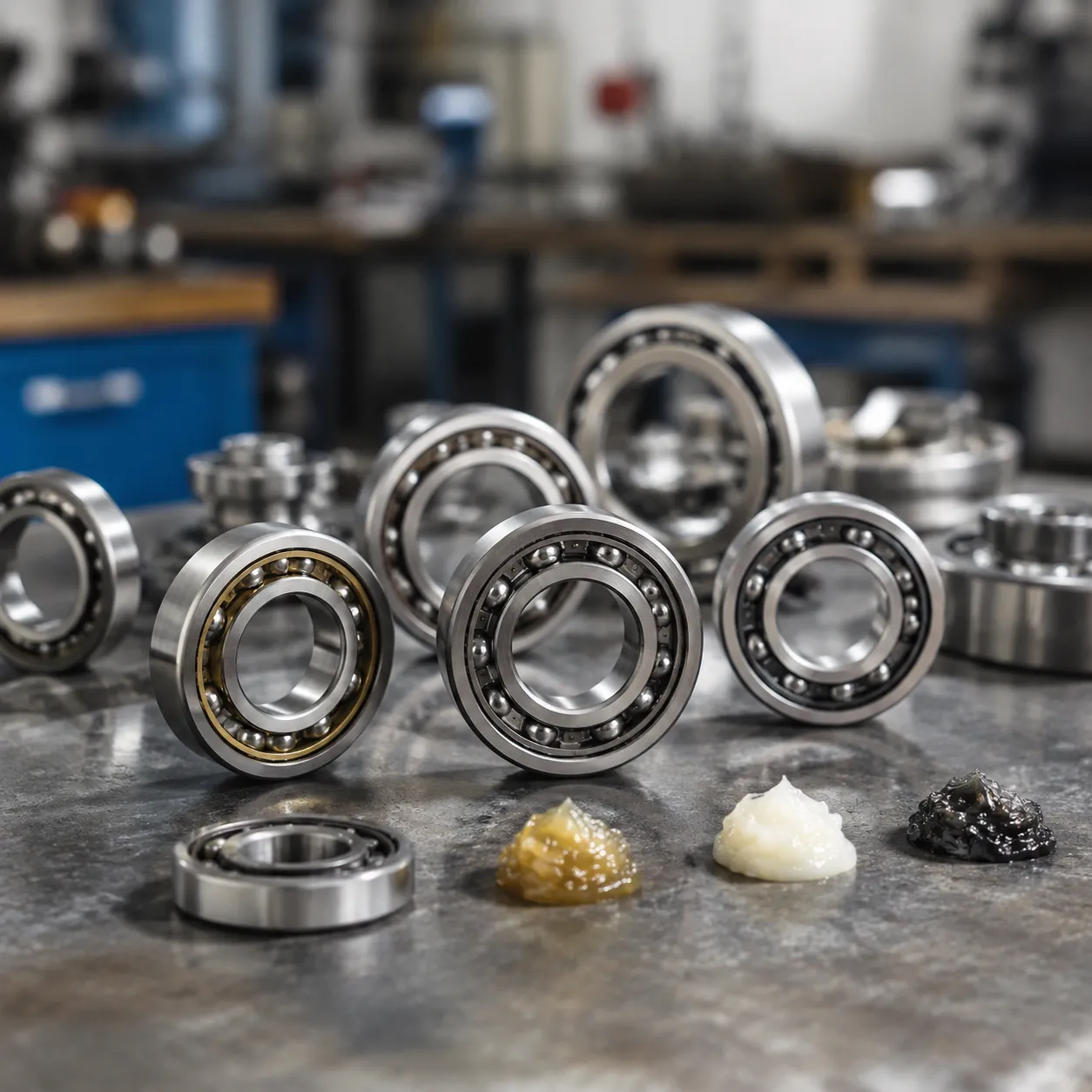 mr128 steel deep groove ball bearings variants lubrication