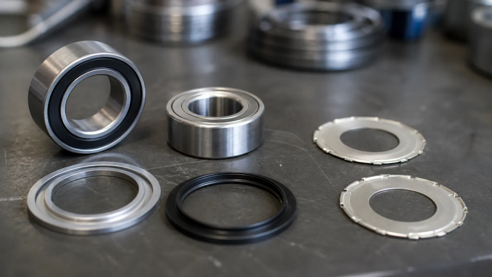 Deep groove ball bearing seal and shield parts