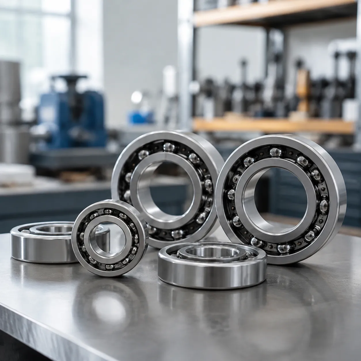 Quiet running deep groove ball bearings